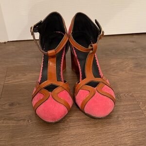 Source Unknown Pink and Brown Heels